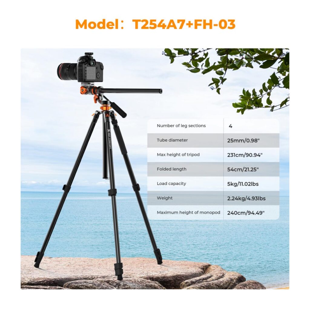 K&F Concept 91-inch Tripod Overhead Camera Rigs